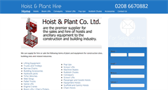 Desktop Screenshot of hoistandplant.co.uk