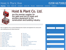 Tablet Screenshot of hoistandplant.co.uk